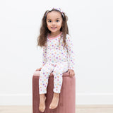 Macaron + Me Long Sleeve Toddler PJ Set - Candy Hearts - Let Them Be Little, A Baby & Children's Clothing Boutique