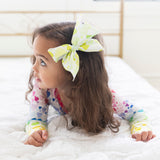 Macaron + Me Nylon Clippy Bow - Rainbow Hearts - Let Them Be Little, A Baby & Children's Clothing Boutique