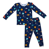 Macaron + Me Ruffle Sleeve Toddler PJ Set - Peaceful Planets - Let Them Be Little, A Baby & Children's Clothing Boutique