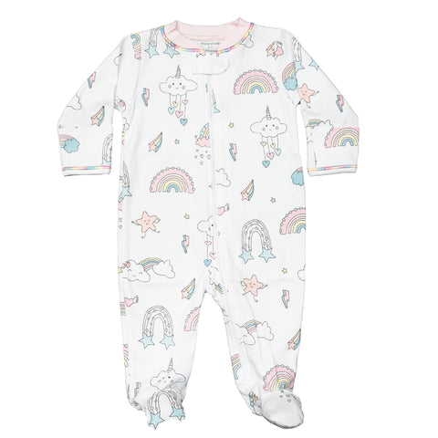 Baby Noomie Zipper Footie - New Rainbows - Let Them Be Little, A Baby & Children's Clothing Boutique