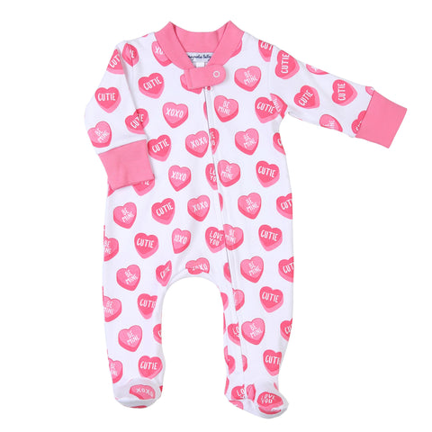 Magnolia Baby Printed Zipper Footie - XOXO - Let Them Be Little, A Baby & Children's Clothing Boutique