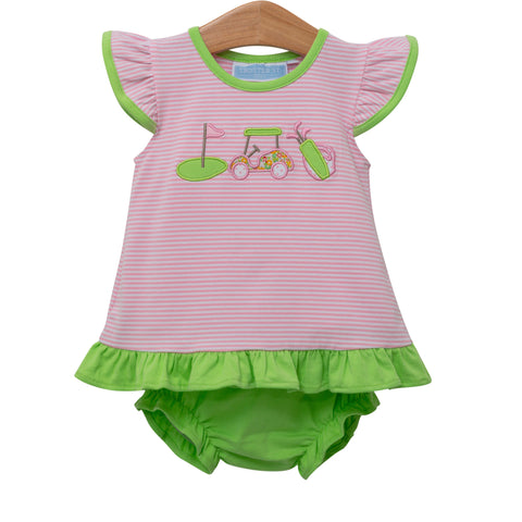 Trotter Street Kids Ruffle Diaper Set - Golf Trio - Let Them Be Little, A Baby & Children's Clothing Boutique