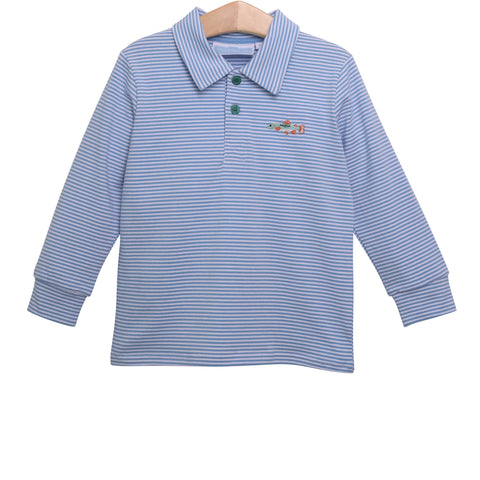 Trotter Street Kids Long Sleeve Polo - Gone Fishing - Let Them Be Little, A Baby & Children's Clothing Boutique