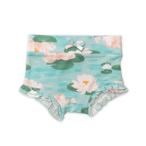 Angel Dear High Waisted Shorts - Lily Pads - Let Them Be Little, A Baby & Children's Clothing Boutique