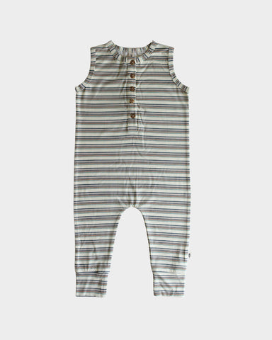 Babysprouts Henley Tank Romper - Vintage Stripe - Let Them Be Little, A Baby & Children's Clothing Boutique