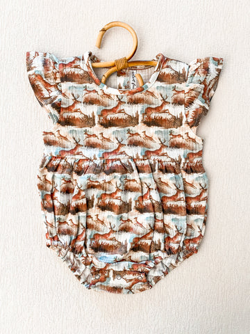 Velvet Fawn Harlowe Bubble - Buck Wild PREORDER - Let Them Be Little, A Baby & Children's Clothing Boutique