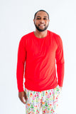 Birdie Bean Men's Long Sleeve Lounge Set - Clark (Red Top) - Let Them Be Little, A Baby & Children's Clothing Boutique