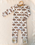 Velvet Fawn Zipper Footie - Under the Stars PREORDER - Let Them Be Little, A Baby & Children's Clothing Boutique