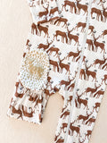 Velvet Fawn Zipper Footie - Under the Stars PREORDER - Let Them Be Little, A Baby & Children's Clothing Boutique