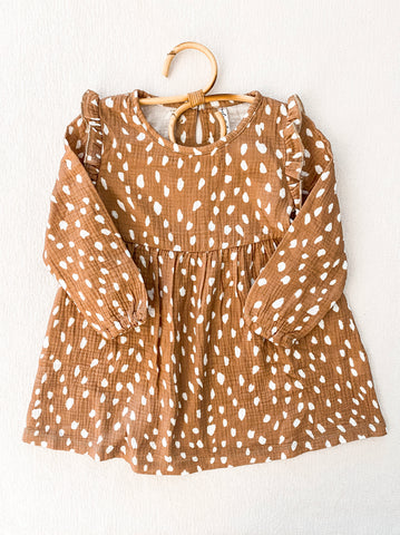Velvet Fawn Cora Dress - Fawn PREORDER - Let Them Be Little, A Baby & Children's Clothing Boutique