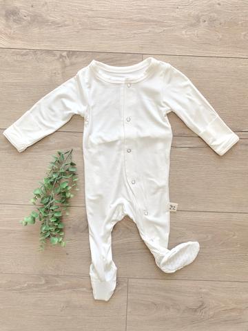 Kozi & Co Essentials Footed Pajama - Coconut Milk - Let Them Be Little, A Baby & Children's Boutique