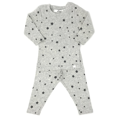 Oh Baby! Two Piece Set - All Over Stars Oatmeal Heather - Let Them Be Little, A Baby & Children's Boutique