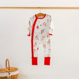 Nola Tawk Organic Cotton Convertible Zip Pajama - Oh Deer, Christmas is Here! - Let Them Be Little, A Baby & Children's Clothing Boutique