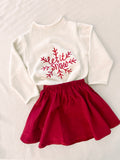Velvet Fawn Camilla Skirt - Cranberry Mini Corduroy PREORDER - Let Them Be Little, A Baby & Children's Clothing Boutique