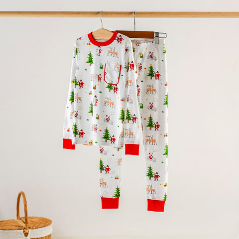 Nola Tawk Long Sleeve Organic Cotton PJ Set -  Ho Ho Howdy - Let Them Be Little, A Baby & Children's Clothing Boutique