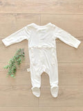 Kozi & Co Essentials Footed Pajama - Coconut Milk - Let Them Be Little, A Baby & Children's Boutique