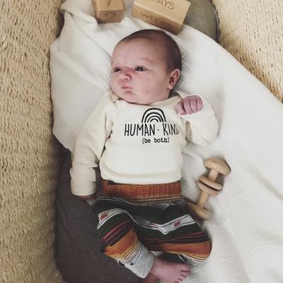 Tenth & Pine Long Sleeve Onesie - Human Kind - Let Them Be Little, A Baby & Children's Boutique