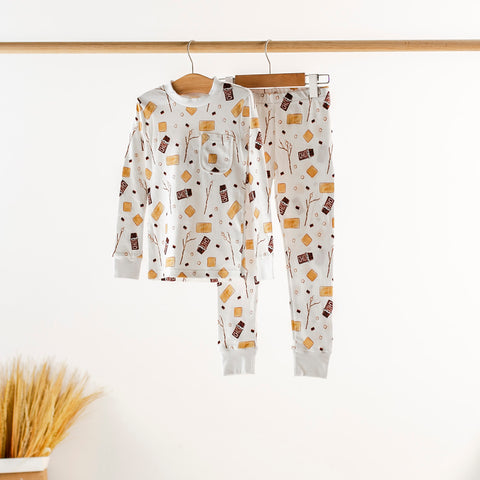 Nola Tawk Long Sleeve Organic Cotton PJ Set -  S'more the Merrier - Let Them Be Little, A Baby & Children's Clothing Boutique