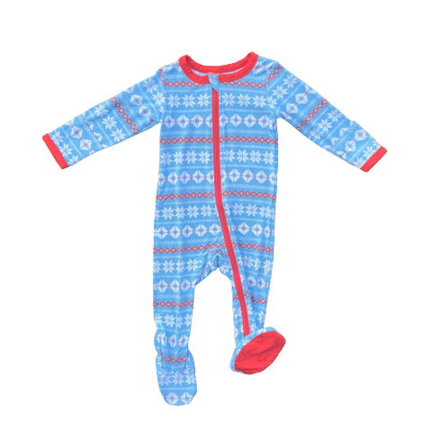 Kozi & Co Zipper Footie - Nordic Blue - Let Them Be Little, A Baby & Children's Clothing Boutique