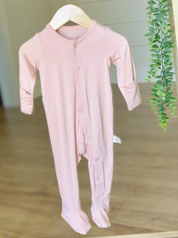 Kozi & Co Essentials Footed Pajama - Peony Pink - Let Them Be Little, A Baby & Children's Boutique