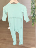 Kozi & Co Essentials Footed Pajama - Grasshopper Green - Let Them Be Little, A Baby & Children's Boutique