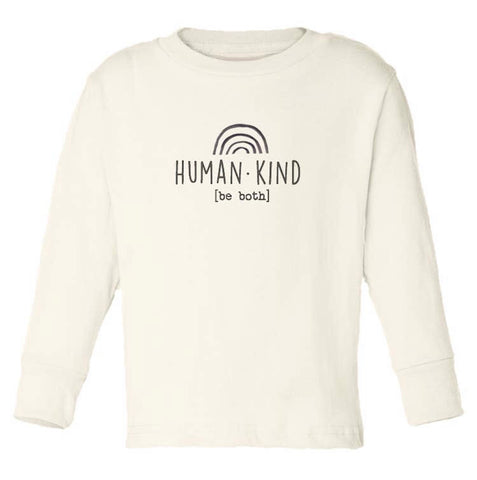 Tenth & Pine Long Sleeve Organic Tee - Human Kind Be Both - Let Them Be Little, A Baby & Children's Boutique