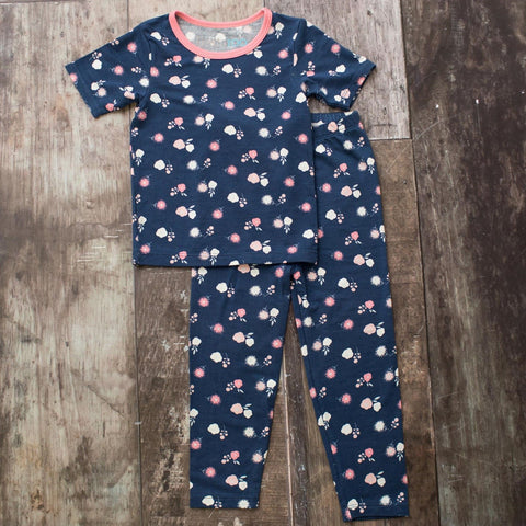 Bestaroo Short Sleeve PJ Set - Navy Spring Bloom - Let Them Be Little, A Baby & Children's Boutique