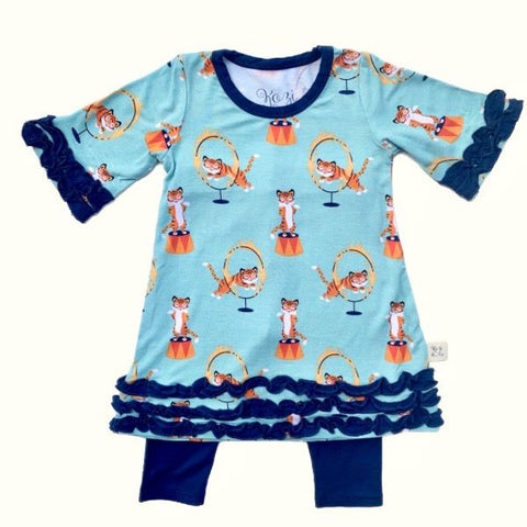 Kozi & Co Tunic Dress with Leggings Set - Tiger Act - Let Them Be Little, A Baby & Children's Boutique