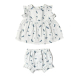 City Mouse Muslin Flutter Tunic Bloomer Set - Eucalyptus - Let Them Be Little, A Baby & Children's Clothing Boutique