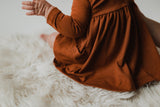 Babysprouts Long Sleeve Ballet Dress - Rust - Let Them Be Little, A Baby & Children's Clothing Boutique