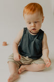 Babysprouts Pocket Tank - Dusty Blue - Let Them Be Little, A Baby & Children's Clothing Boutique