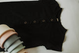 Babysprouts T-Shirt Romper - Black - Let Them Be Little, A Baby & Children's Clothing Boutique