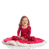 Kickee Pants Print Long Sleeve Pajama Set - Crimson Snowflakes - Let Them Be Little, A Baby & Children's Clothing Boutique