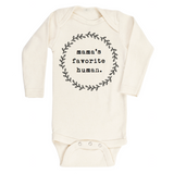 Tenth & Pine Long Sleeve Onesie - Mama's Favorite Human - Let Them Be Little, A Baby & Children's Boutique