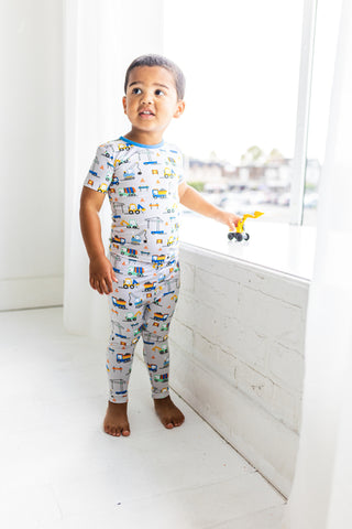 Macaron + Me Short Sleeve Toddler PJ Set - Little Diggers - Let Them Be Little, A Baby & Children's Clothing Boutique