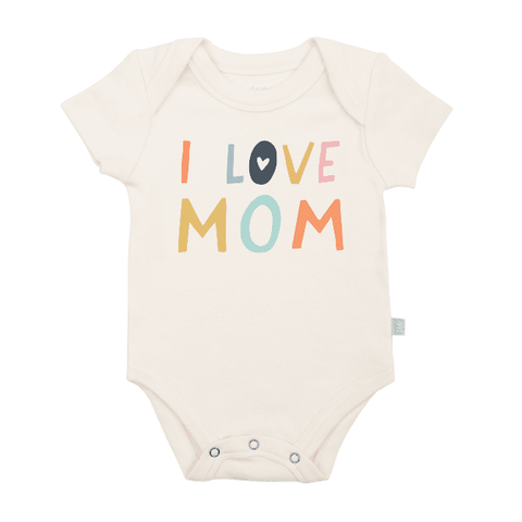 Finn + Emma Graphic Onesie - I Love Mom - Let Them Be Little, A Baby & Children's Boutique