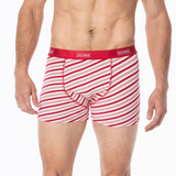 Kickee Pants Men's Print Boxer Brief - Crimson Candy Cane Stripe - Let Them Be Little, A Baby & Children's Clothing Boutique