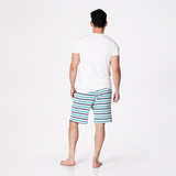 Kickee Pants Men's Print Lounge Shorts - Sand & Sea Stripe - Let Them Be Little, A Baby & Children's Clothing Boutique