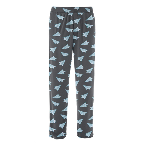 Kickee Pants Men's Print Pajama Pants - Lined Paper Airplanes - Let Them Be Little, A Baby & Children's Clothing Boutique