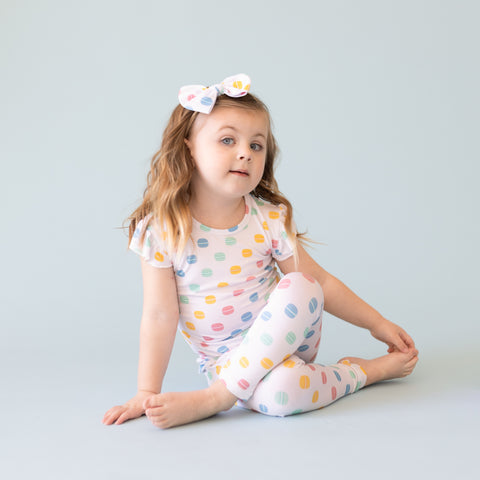 Macaron + Me Ruffle Sleeve Toddler PJ Set - Macarons - Let Them Be Little, A Baby & Children's Clothing Boutique