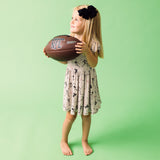 Macaron + Me Flutter Sleeve Swing Dress - Touchdown - Let Them Be Little, A Baby & Children's Clothing Boutique