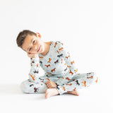 Macaron + Me Long Sleeve Toddler PJ Set - Western Horses - Let Them Be Little, A Baby & Children's Clothing Boutique