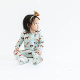 Macaron + Me Zipper Footsie - Western Horses - Let Them Be Little, A Baby & Children's Clothing Boutique