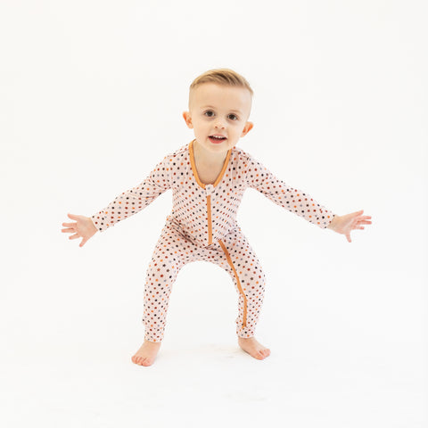 Macaron + Me Zipper Romper - Western Stars - Let Them Be Little, A Baby & Children's Clothing Boutique