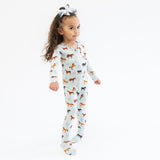 Macaron + Me Zipper Footsie - Western Horses - Let Them Be Little, A Baby & Children's Clothing Boutique