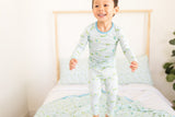 Macaron + Me Long Sleeve Toddler PJ Set - Sea Turtles - Let Them Be Little, A Baby & Children's Clothing Boutique