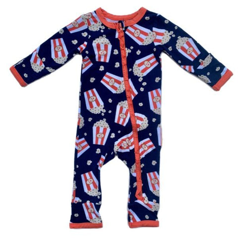 Kozi & Co Zipper Coverall w/ Ruffles - Popcorn - Let Them Be Little, A Baby & Children's Boutique
