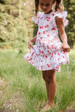 Lucky Jade Twirl Dress - Cherry Chic - Let Them Be Little, A Baby & Children's Clothing Boutique
