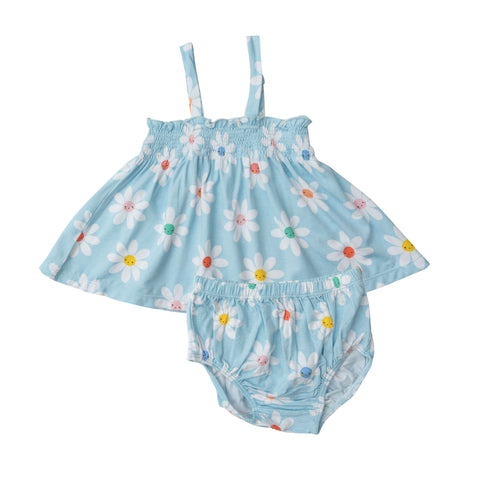 Angel Dear Smocked Top & Bloomer Set - Daisy Faces - Let Them Be Little, A Baby & Children's Clothing Boutique