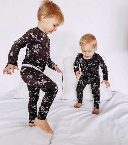 Little Pajama Co. Long Sleeve 2 Piece Set - Space - Let Them Be Little, A Baby & Children's Clothing Boutique